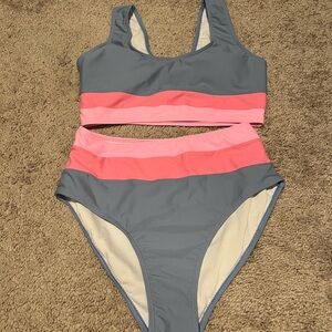 NWOT Pink Lily Two Piece Swimsuit